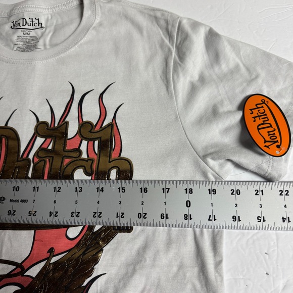 Von Dutch Graphic T-Shirt Medium
M  Y2K Flames Flying Eyeball Logo - Picture 6 of 6